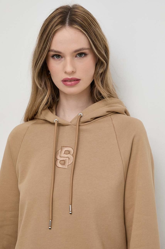 Бавовняна кофта BOSS бежевий 50516123