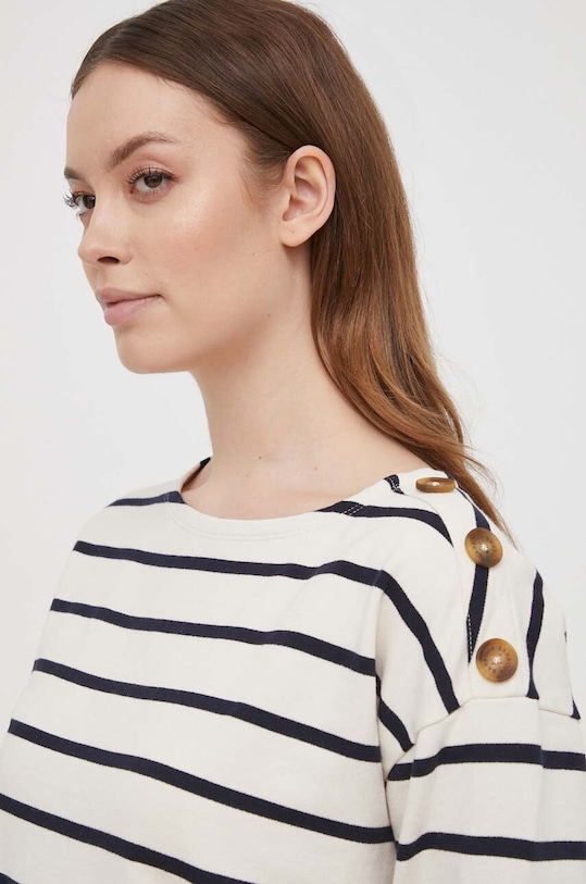 Barbour bluza bawełniana wzorzyste beżowy LOL0601