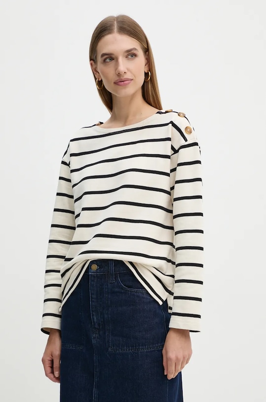 Bavlněná mikina Barbour bez kapuce vícebarevná LOL0601