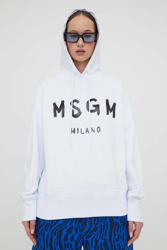 MSGM hanorac de bumbac print alb 2000MDM515.200000