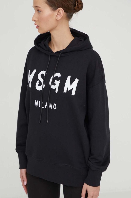 MSGM bluza bawełniana 2000MDM515.200000 czarny SS24
