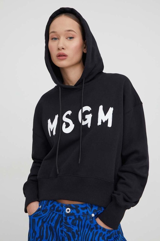 MSGM hanorac de bumbac 3641MDM136.247000 negru SS24