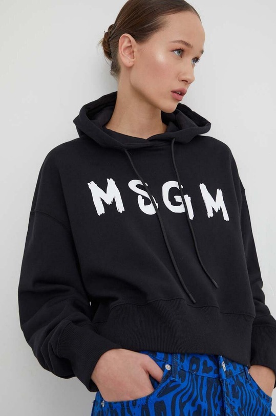 MSGM hanorac de bumbac negru 3641MDM136.247000