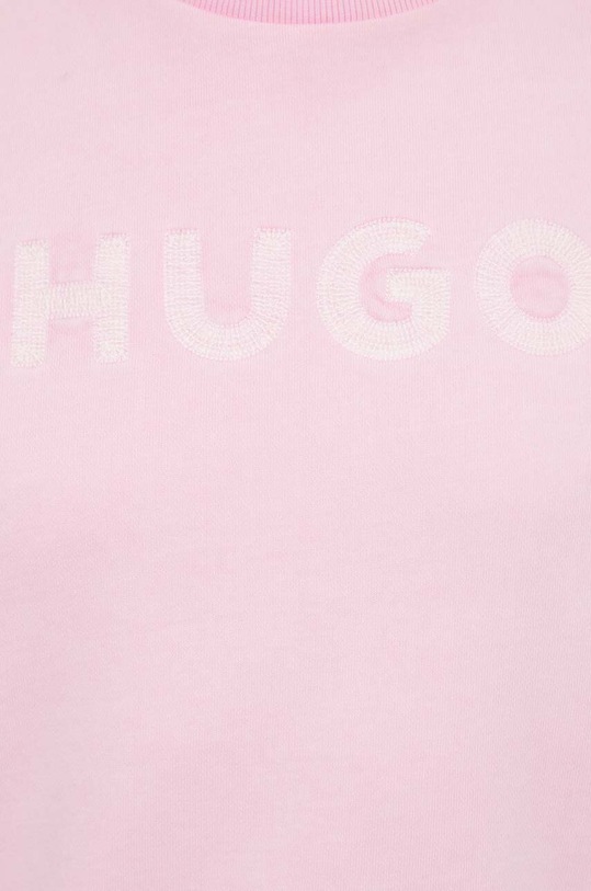 HUGO bluza bawełniana 50512022 różowy