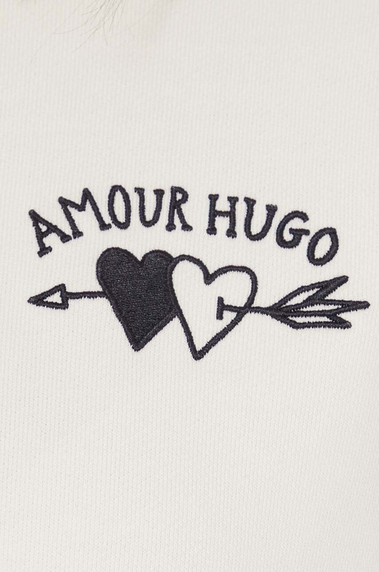 HUGO bluza bawełniana 50513168 beżowy