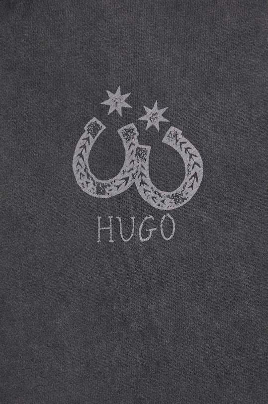 Бавовняна кофта HUGO 50513168 сірий