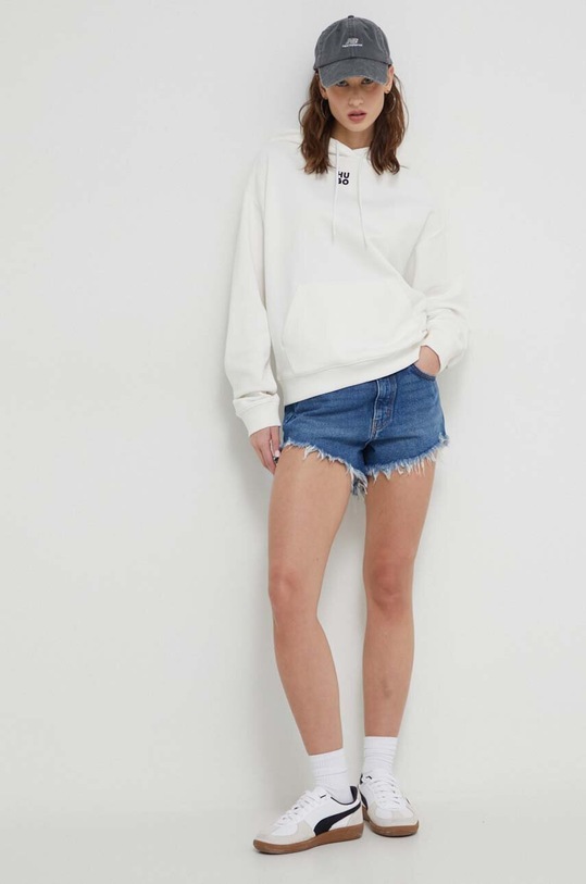 HUGO bluza bawełniana 50522423 biały AA00