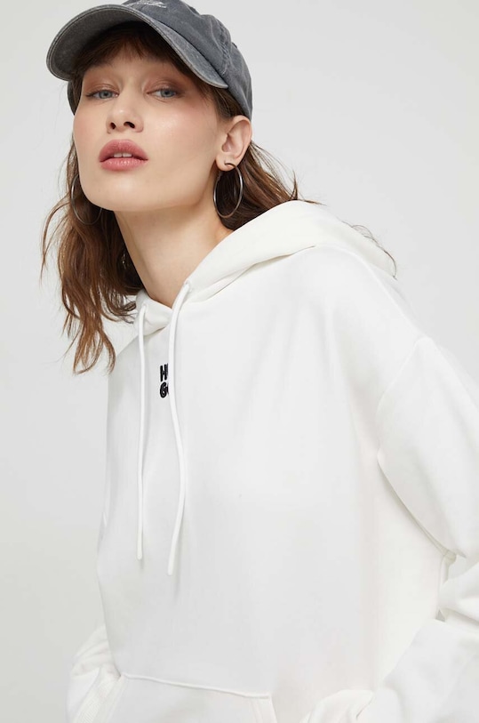 HUGO bluza bawełniana biały 50522423