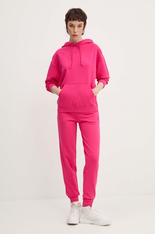 HUGO bluza bawełniana 50522423 różowy AA00