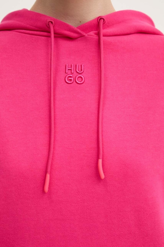HUGO bluza bawełniana 50522423 różowy