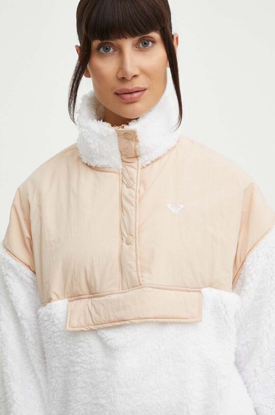 Roxy bluza polarowa Waves Of Warmth biały ERJPF03158