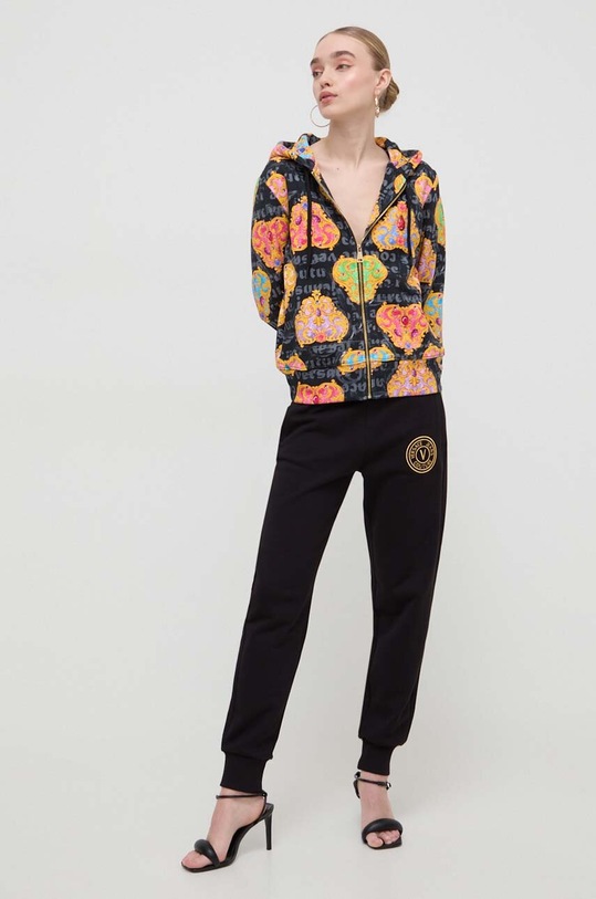 Versace Jeans Couture bluza bawełniana 76HAI306.FS149 czarny SS24