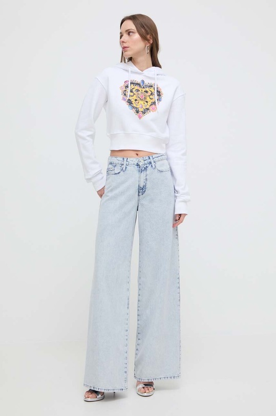 Versace Jeans Couture bluza bawełniana 76HAIL01.CF00L biały SS24