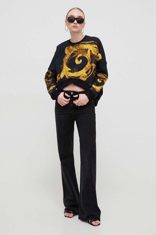 Versace Jeans Couture bluza bawełniana 76HAI3P2.FS153 czarny SS24
