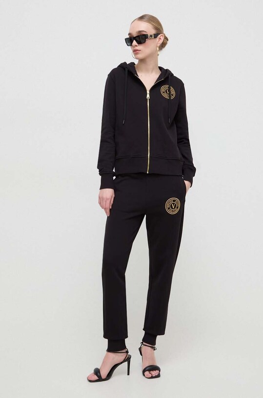 Bavlnená mikina Versace Jeans Couture 76HAIT02.CF01T čierna SS24