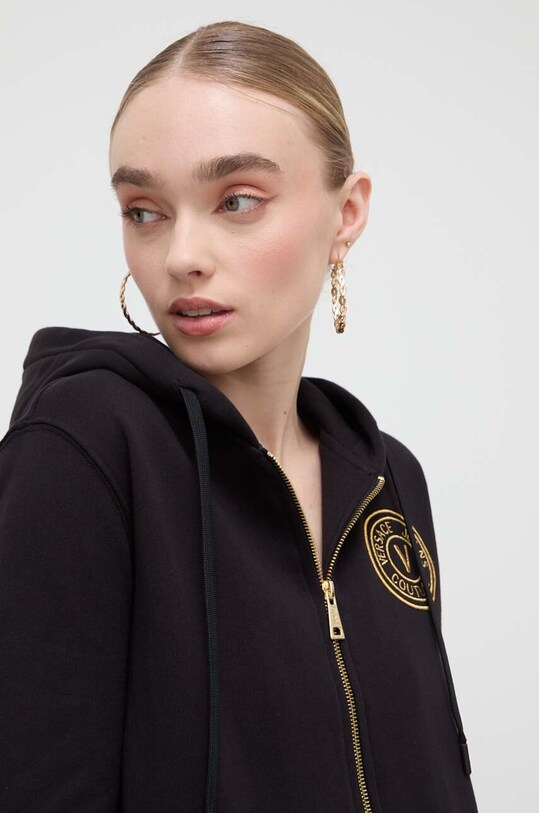 Bavlnená mikina Versace Jeans Couture čierna 76HAIT02.CF01T
