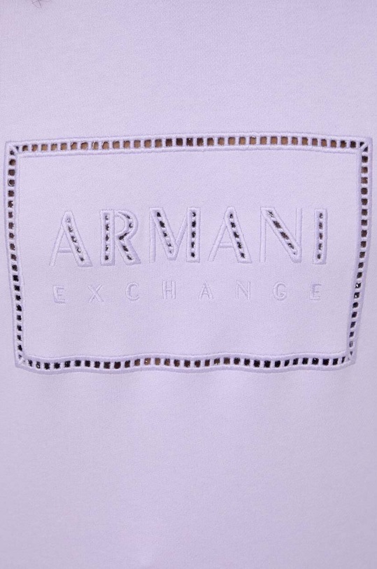 Armani Exchange pamut melegítőfelső 3DYM71.YJFDZ lila