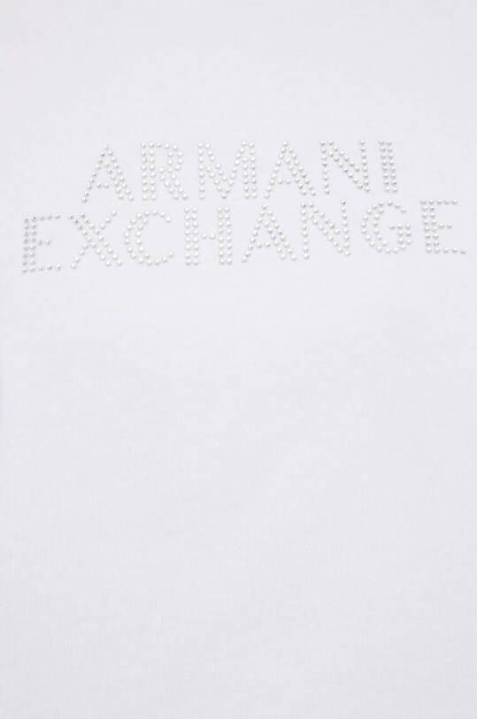 Bavlnená mikina Armani Exchange 3DYM90.YJFHZ biela