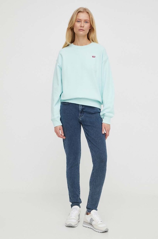 Levi's bluza bawełniana 24688 turkusowy SS24