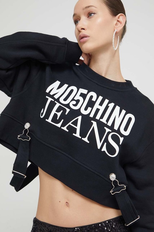 Moschino Jeans bluza bawełniana czarny 1705.3756