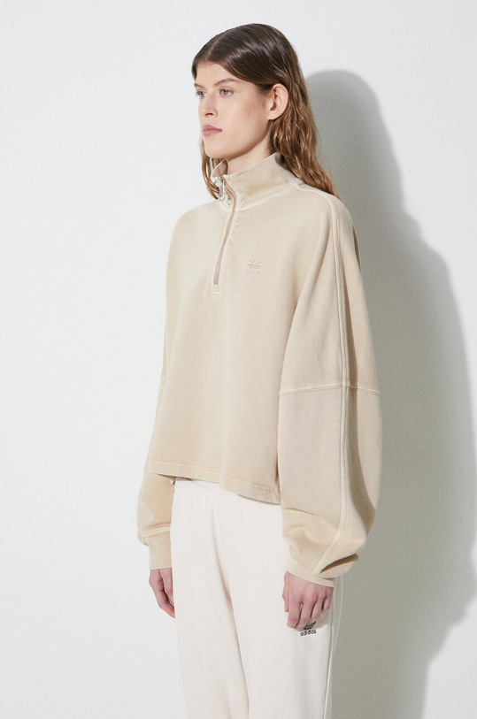 Хлопковая кофта adidas Originals хлопок бежевый IR6013
