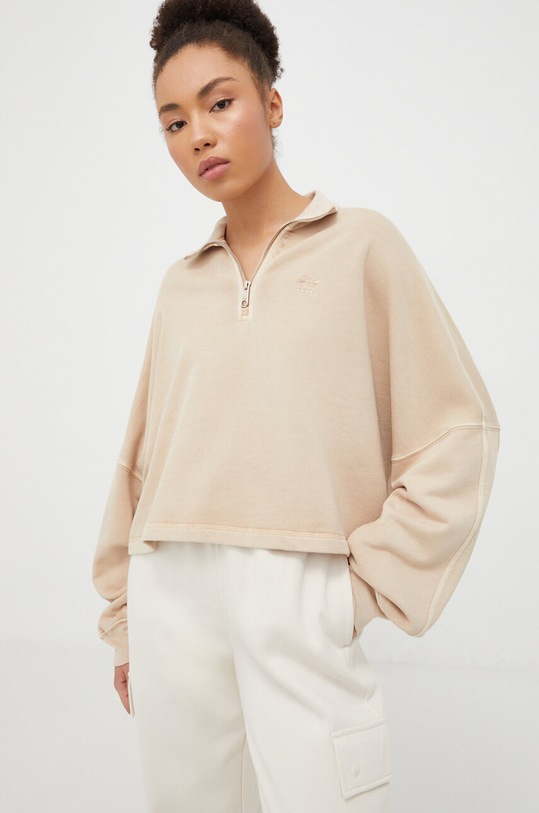 Бавовняна кофта adidas Originals бежевий IR6013