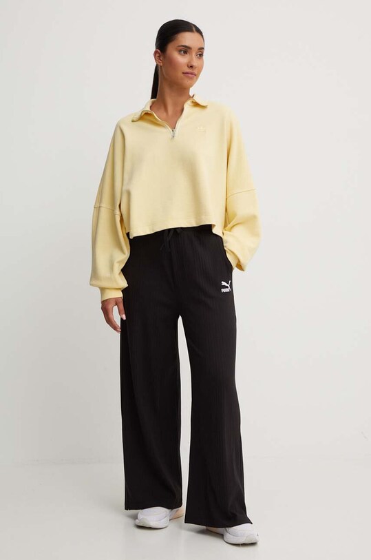 Памучен суичър adidas Originals Essentials+ IR6016 жълт SS24
