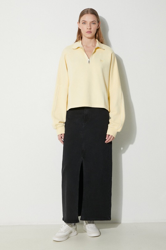 adidas Originals cotton sweatshirt IR6016 yellow SS24