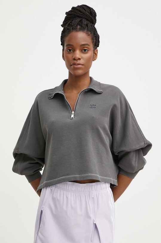 adidas Originals bluza bawełniana bawełna szary IT9884
