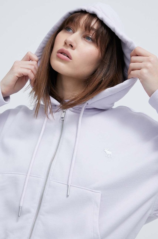 Mikina Abercrombie & Fitch s kapucí fialová KI152.4064.670