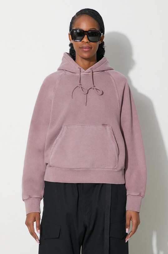Carhartt WIP cotton sweatshirt Hooded Taos Sweat cotton pink I032920.1XFGD