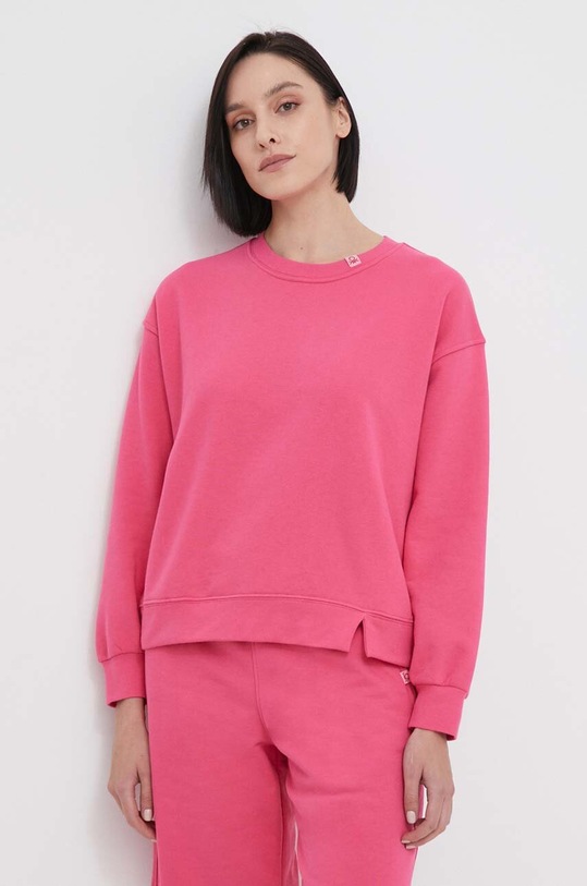 Μπλούζα United Colors of Benetton χωρίς κουκούλα ροζ 31NB3M05R
