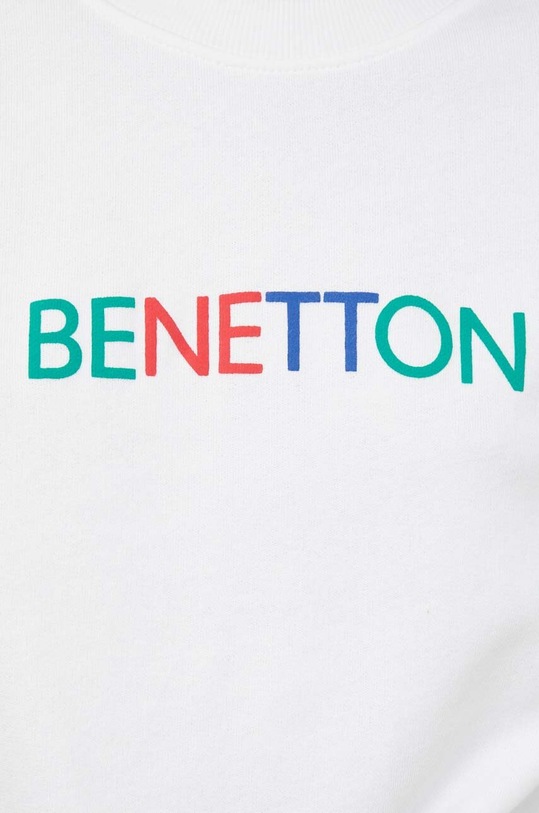Βαμβακερή μπλούζα United Colors of Benetton 3J68D1069 λευκό