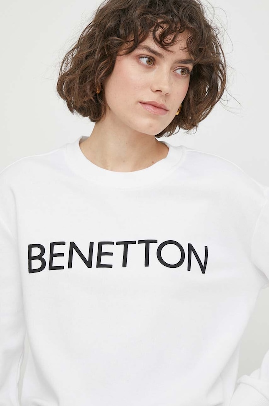 United Colors of Benetton bluza bawełniana biały 3J68D1069