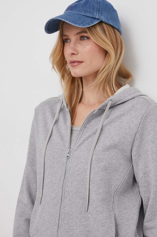 United Colors of Benetton hanorac de bumbac uni gri 3J68D500J