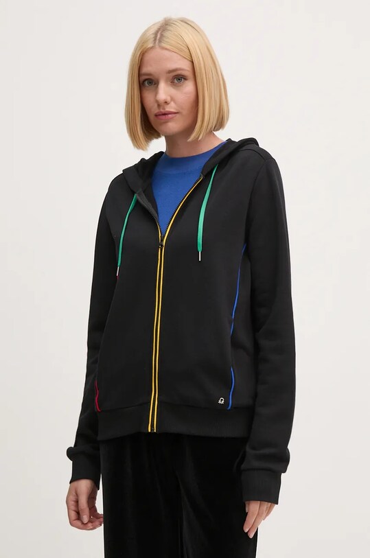 Бавовняна кофта United Colors of Benetton чорний 3J68D500J