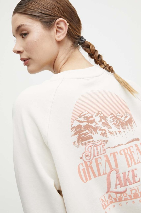 Napapijri bluza bawełniana B-Boyd beżowy NP0A4HO3N1A1