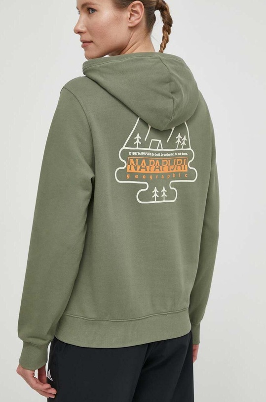 Napapijri hanorac de bumbac B-Faber uni verde NP0A4HO1GAE1