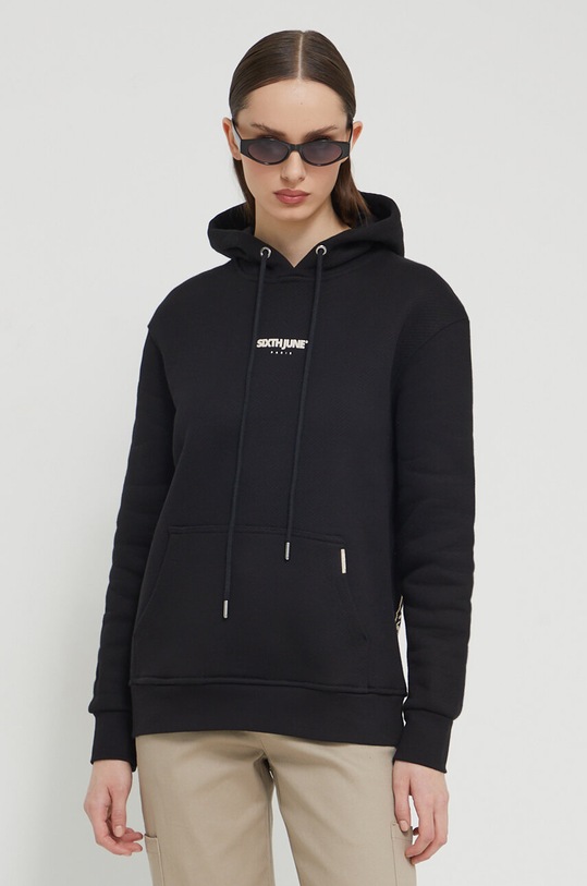 Pamučna dukserica Sixth June print crna 34140.