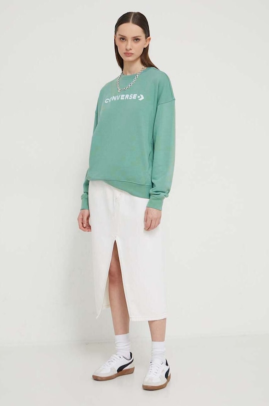 Μπλούζα Converse 10026159.A03 πράσινο SS24