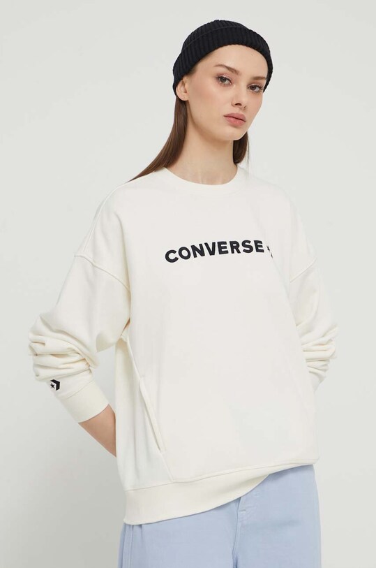 Μπλούζα Converse μπεζ 10026159.A04