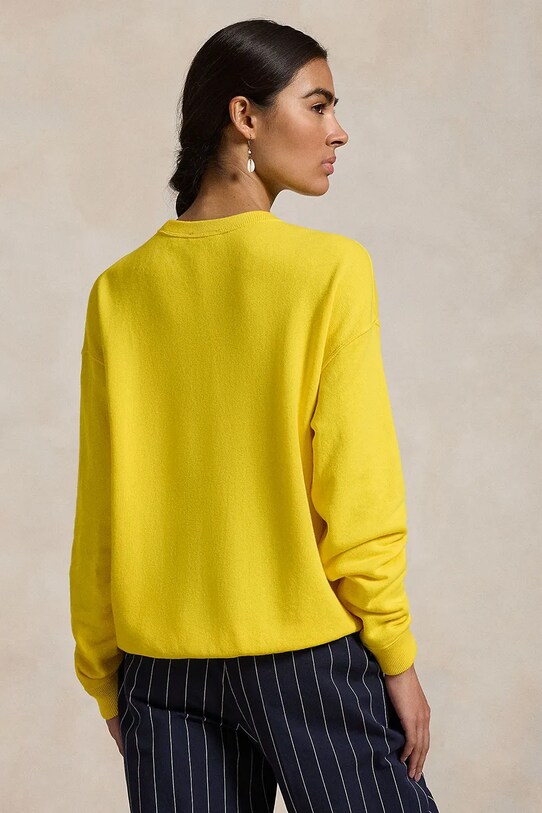 Βαμβακερή μπλούζα Polo Ralph Lauren 211935582 κίτρινο SS25