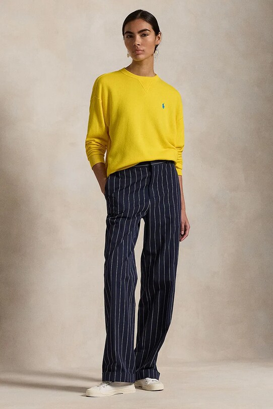 Ρούχα Βαμβακερή μπλούζα Polo Ralph Lauren 211935582 κίτρινο