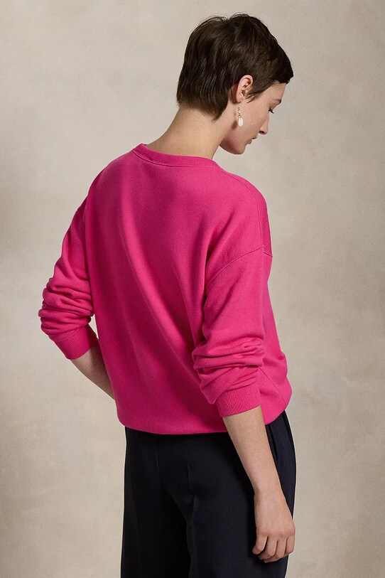 Polo Ralph Lauren felpa in cotone 211935582 rosa SS25