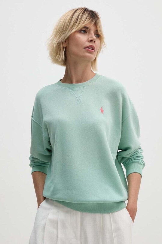 Polo Ralph Lauren bluza bawełniana bawełna zielony 211935582