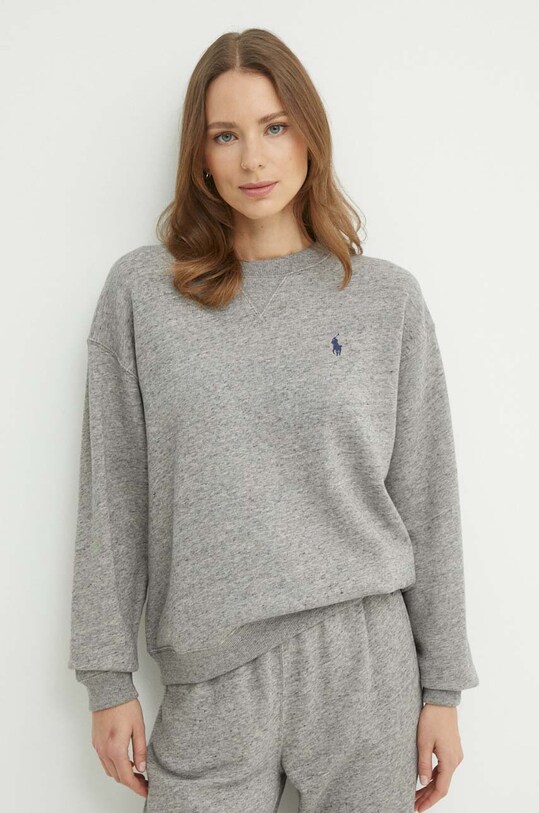 Pamučna dukserica Polo Ralph Lauren pamuk siva 211935582