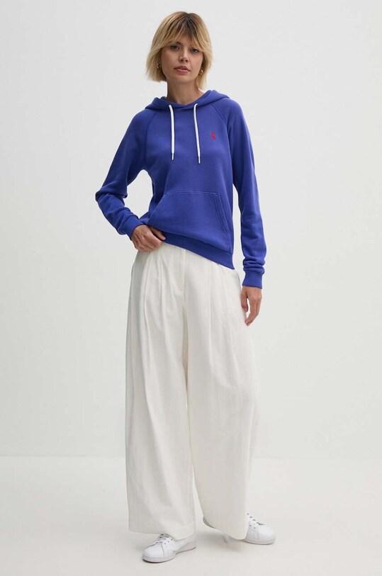 Polo Ralph Lauren felpa in cotone 211935583 blu SS25