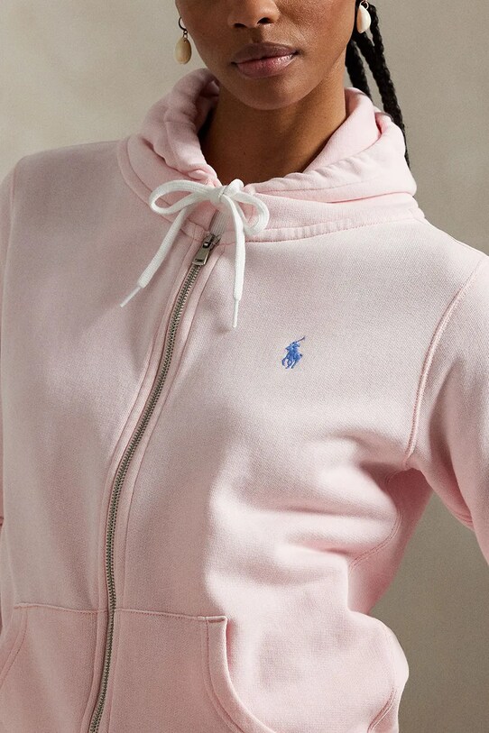Polo Ralph Lauren felpa in cotone rosa 211935584