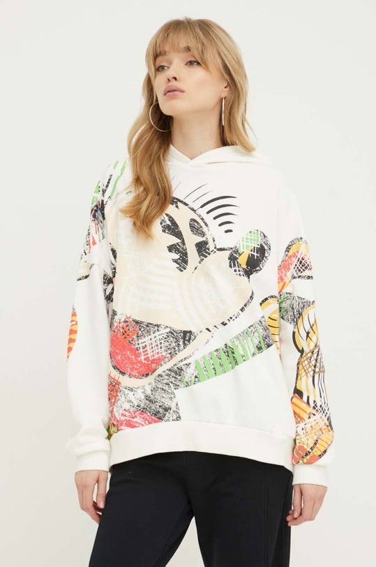 Desigual bluza bawełniana x MONSIEUR CHRISTIAN LACROIX nadruk beżowy 24SWSK57
