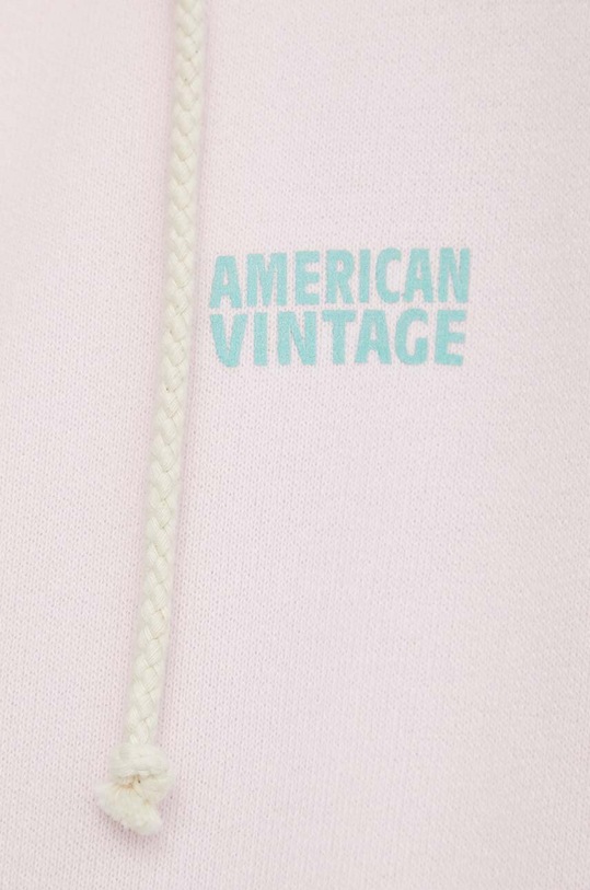 Mikina American Vintage SWEAT ML CAPUCHE IZU03EE24 růžová